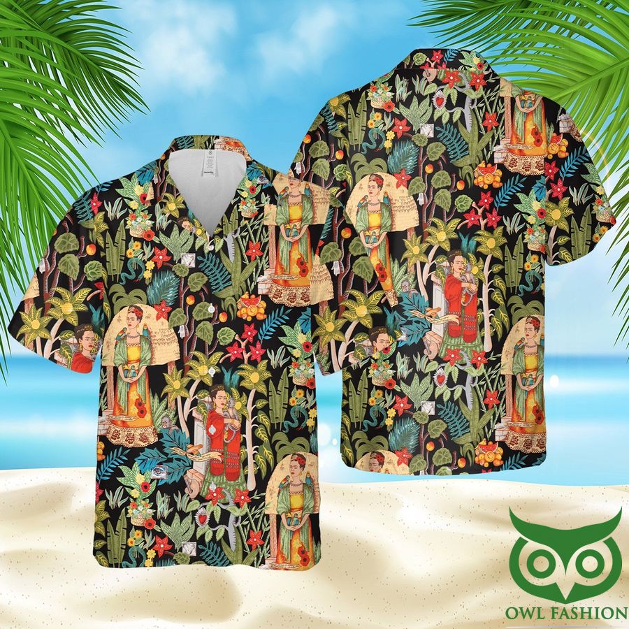 Floral Women Brown Summer Hawaiian Shirt 