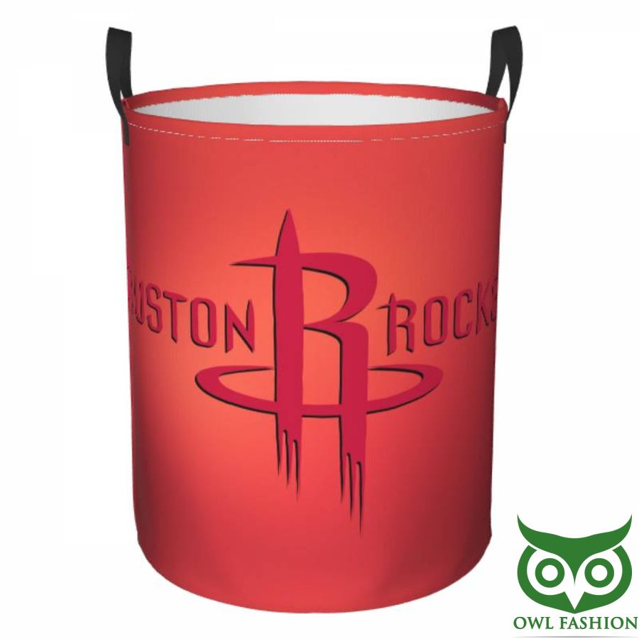 NBA Houston Rockets Circular Hamper Orange Red Laundry Basket