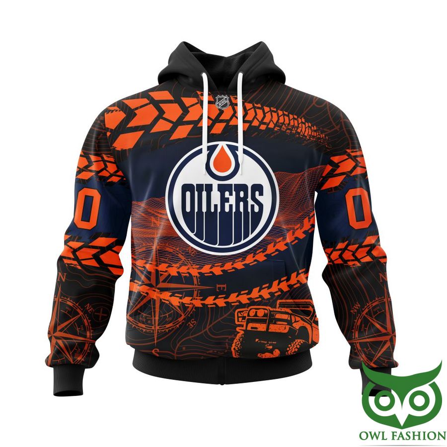 Custom Name Number Edmonton Oilers NHL Off Road Style 3D Shirt