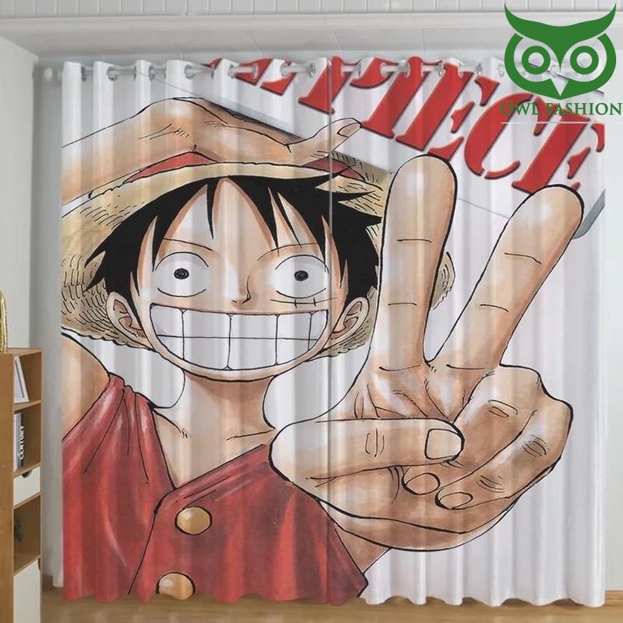 Monkey D Luffy Smile 3d Printed Window shower curtain set waterproof room decoration