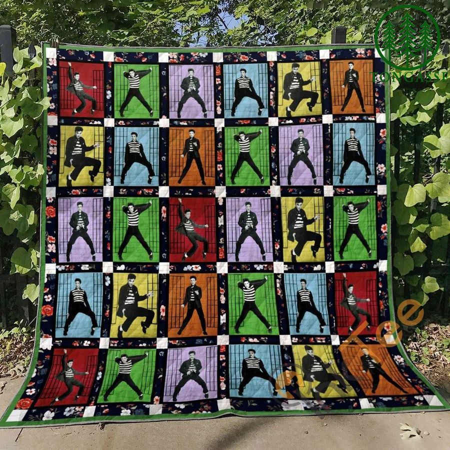 105 The King Elvis Presley dancing Quilt Blanket
