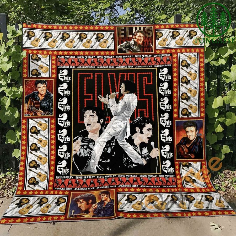 107 The King Elvis Presley guitar singing Quilt Blanket