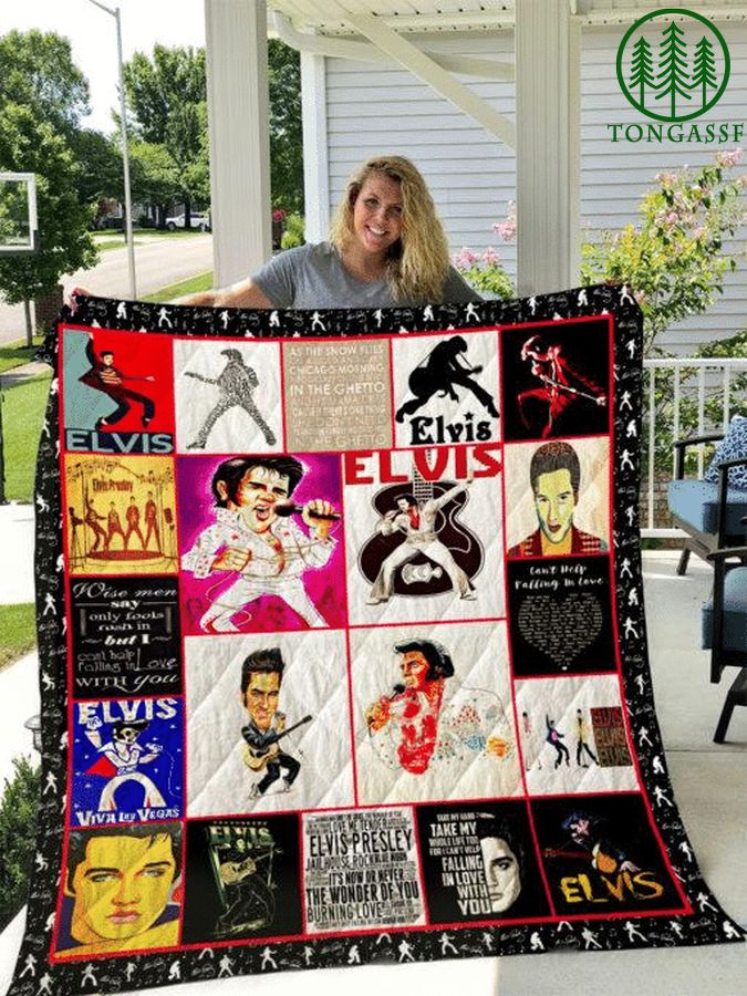 108 The King Elvis Presley art style Quilt Blanket