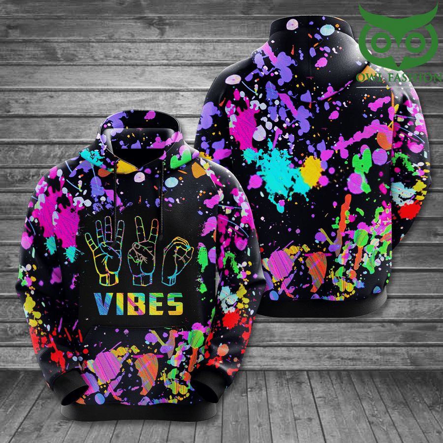 420 Vibes weed tie dye 3D hoodie
