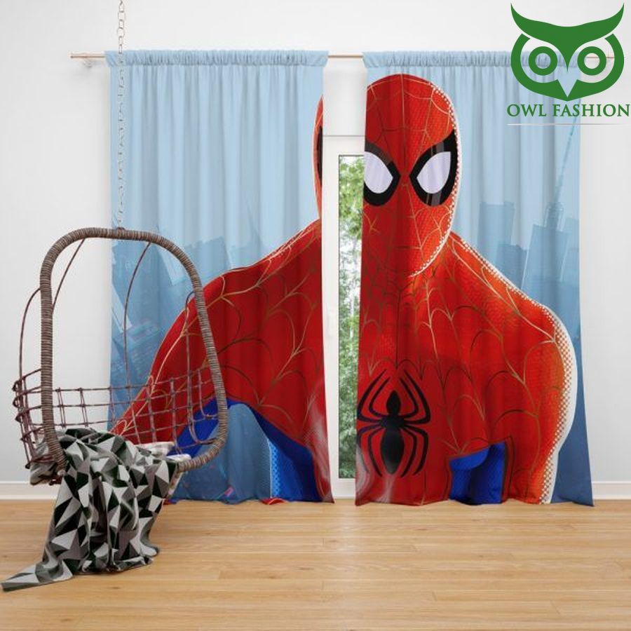 Spider-Man Into The Spider-Verse Movie MCU Shower Curtain Waterproof Bathroom Sets Window Curtains Home Decor