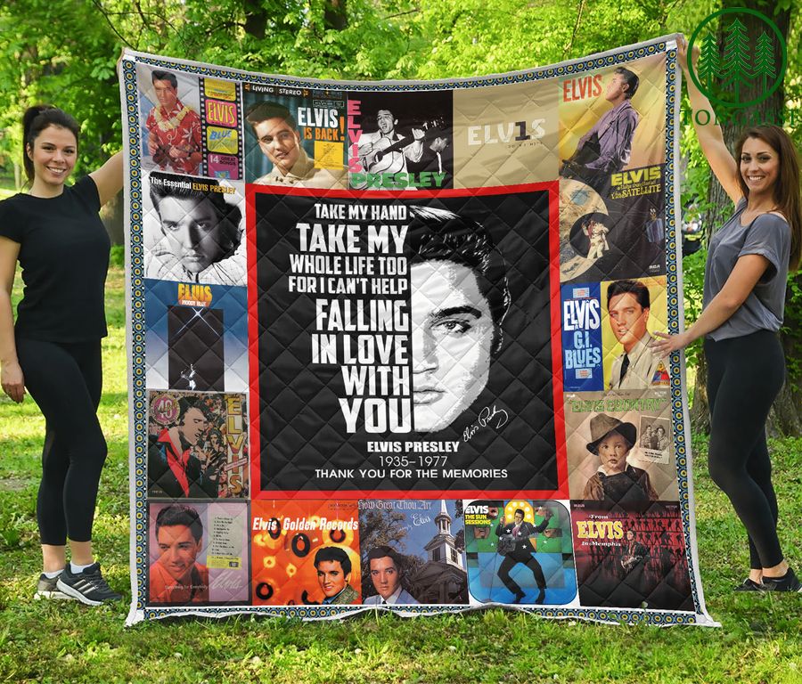 110 The King Elvis Presley falling in love with you Quilt Blanket