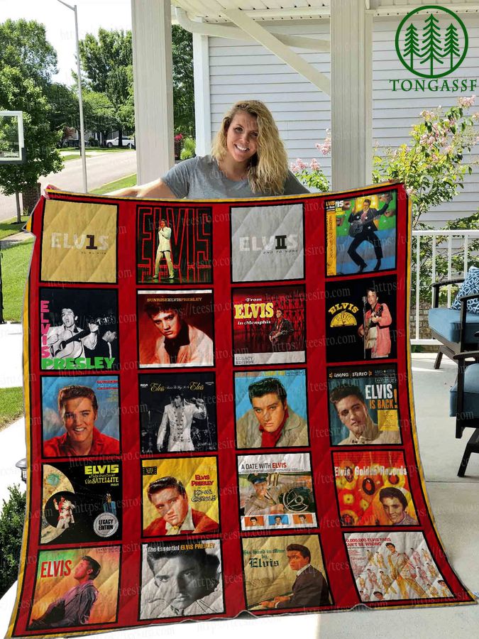 111 The King Elvis Presley multiple square photos Quilt Blanket