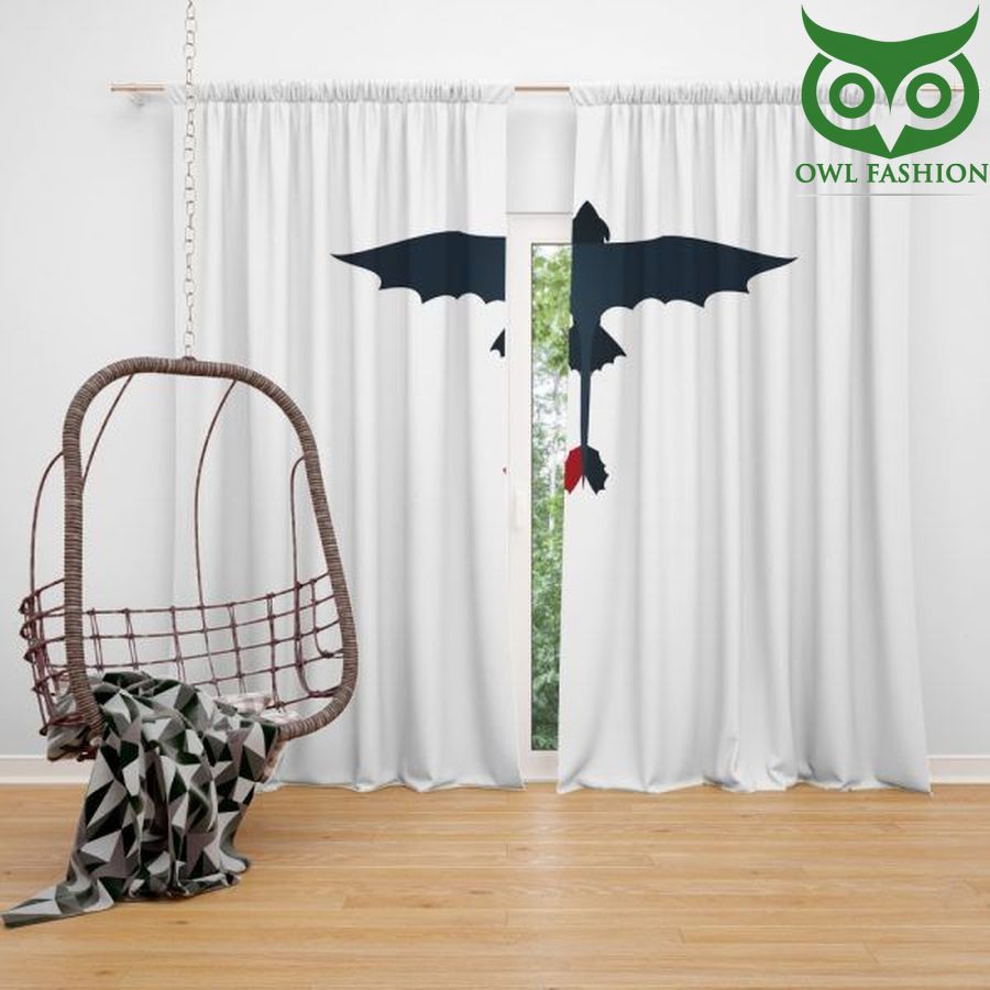 How To Train Your Dragon Movie Toothless Window shower curtain set waterproof room decoration