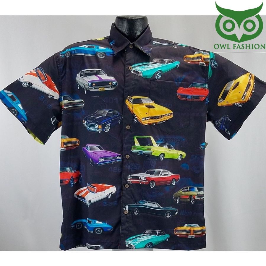 American Classic Muscle Cars Hawaiian Shirt