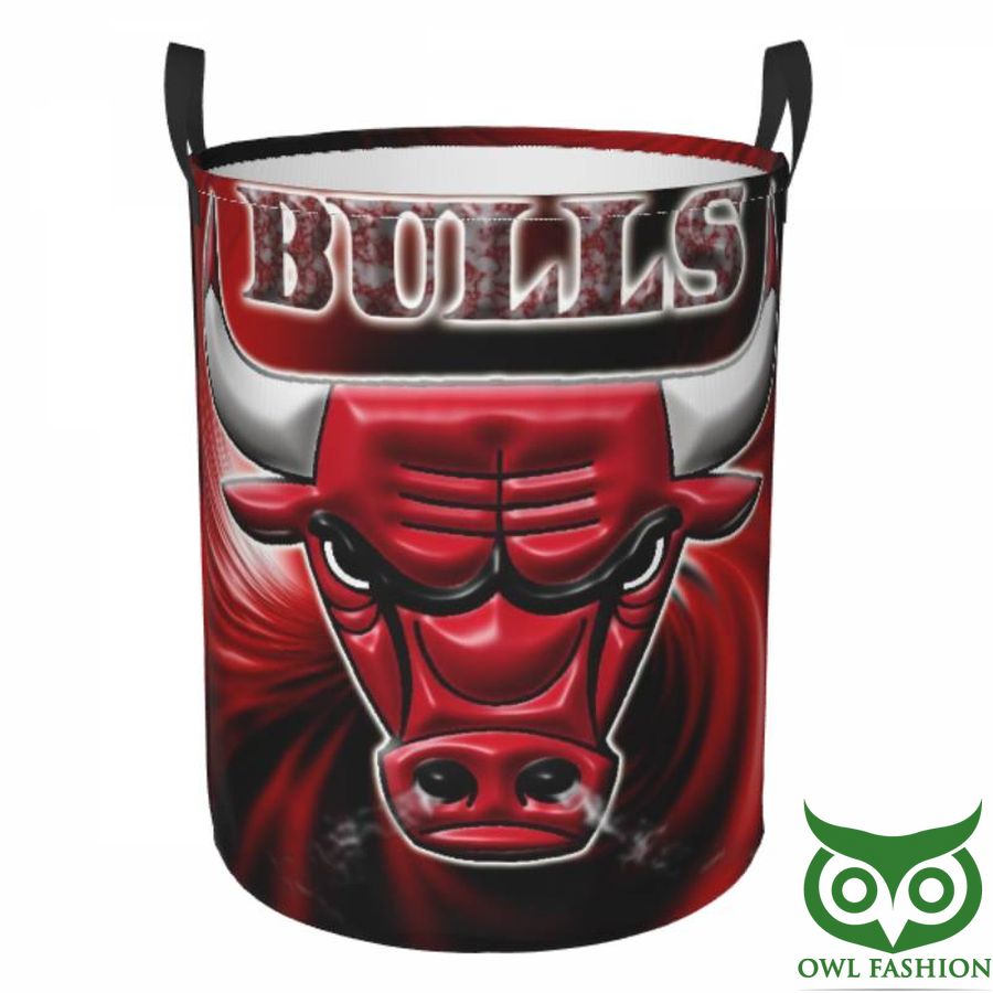 Chicago Bulls Circular Hamper Angry Red Laundry Basket