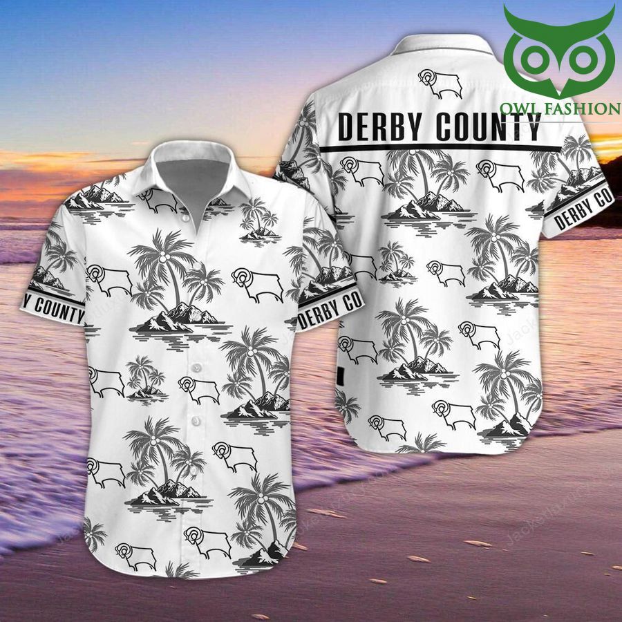 EFL Championship Derby County Hawaiian Shirt Summer Shirt 