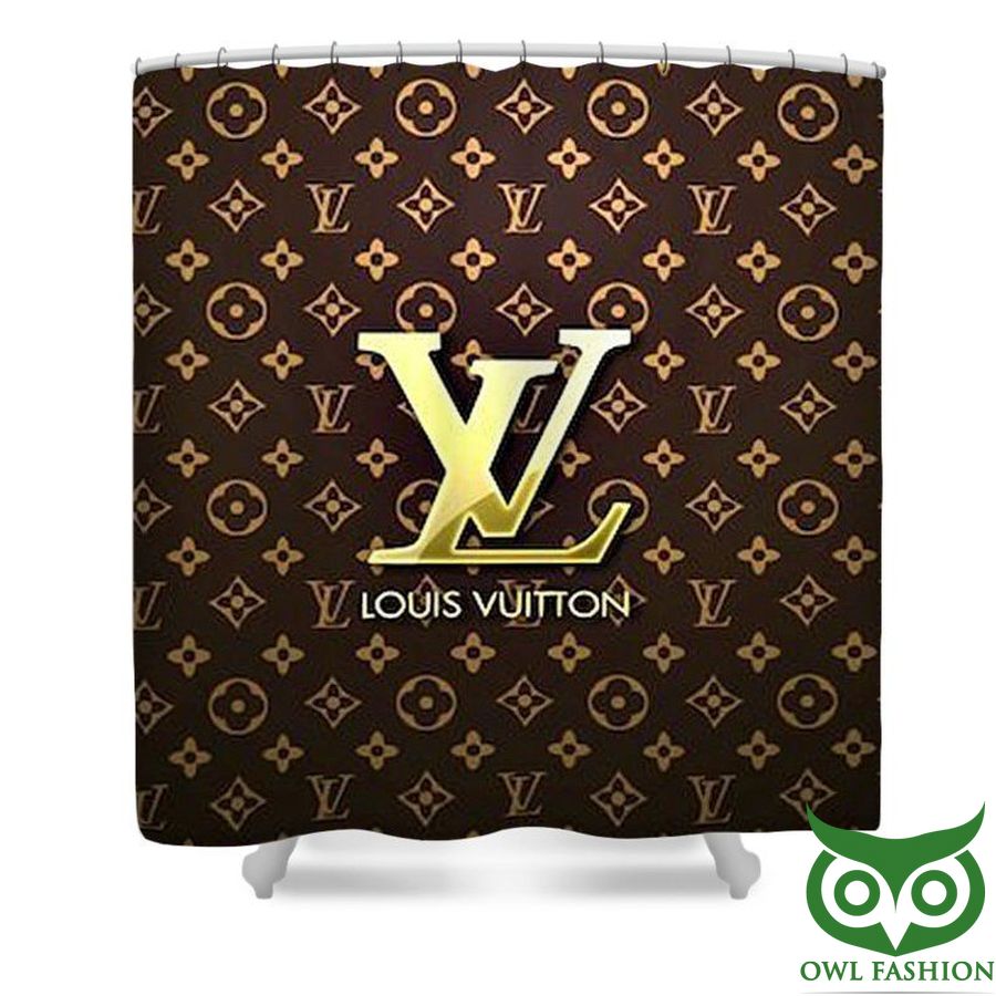 Luxury Louis Vuitton Monogram Multiple Brown Window Curtain