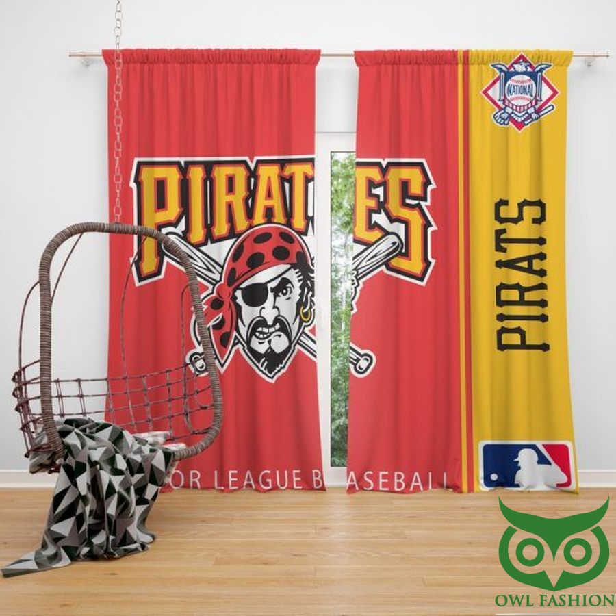 MLB Pittsburgh Pirates Team Logo Baseball National League Window Curtain