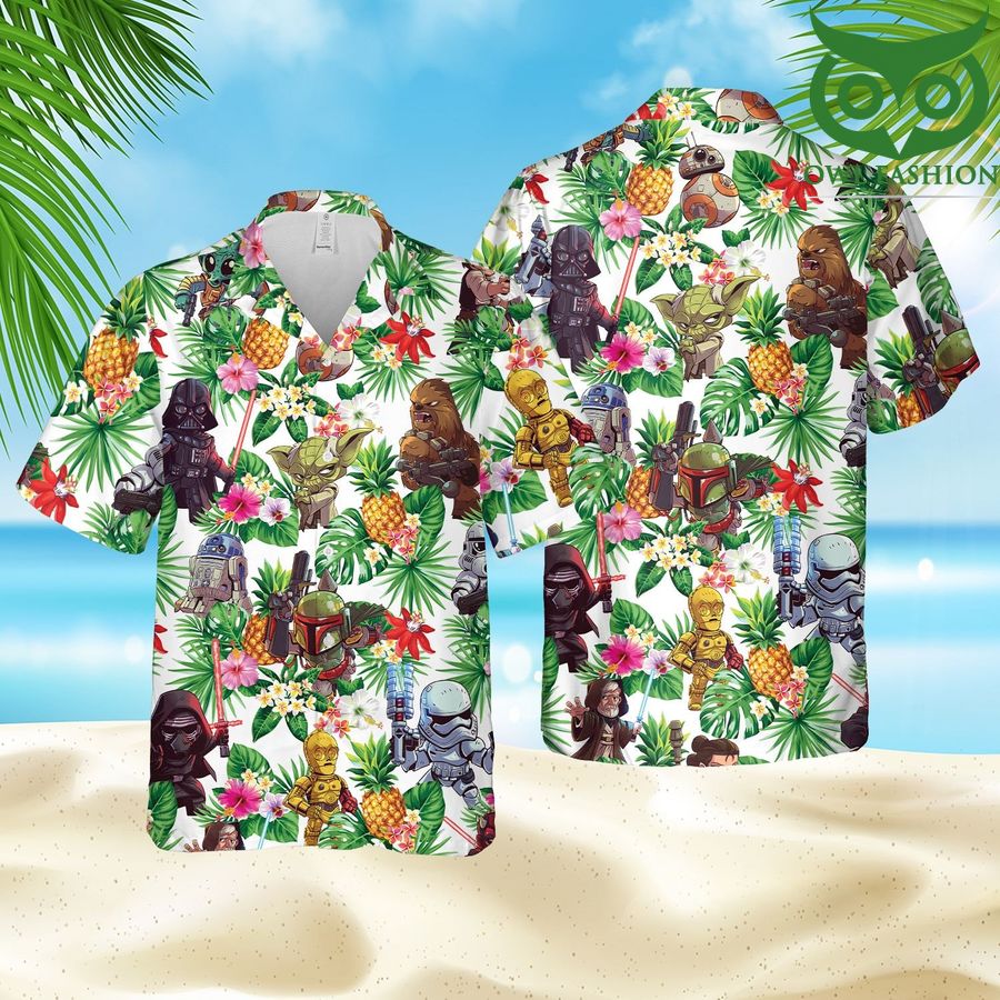 Star Wars movies Characters Summer Hawaii Hawaiian Shirt 