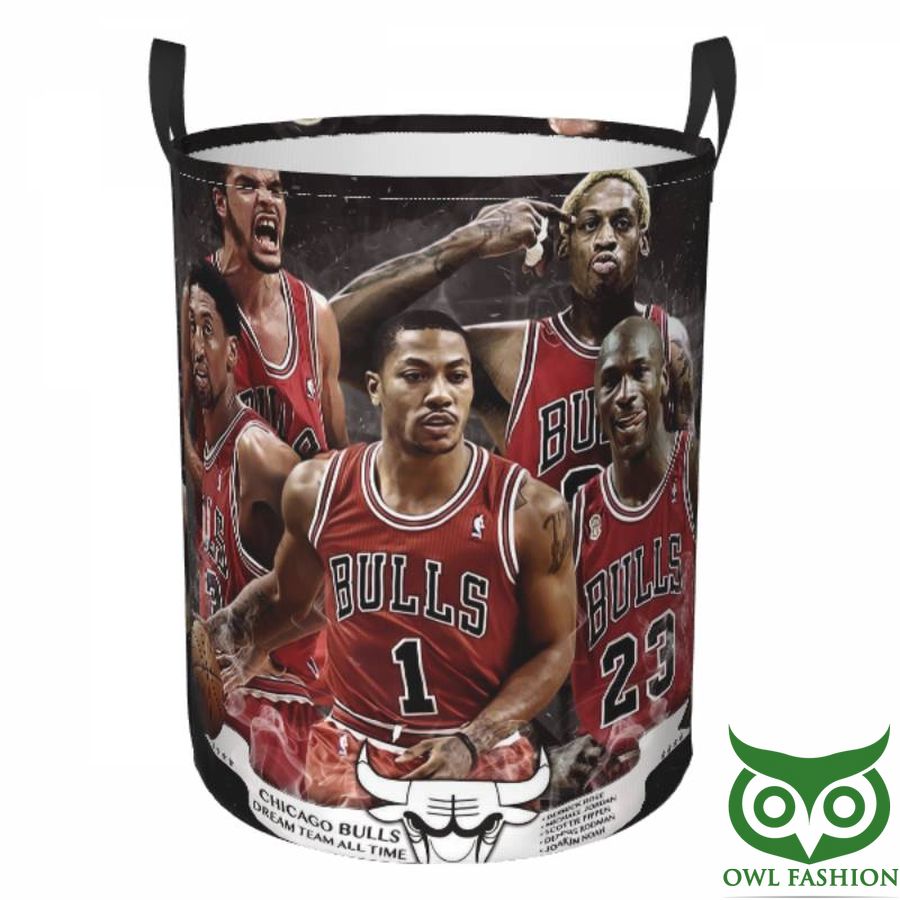 Chicago Bulls Circular Hamper Players Laundry Basket