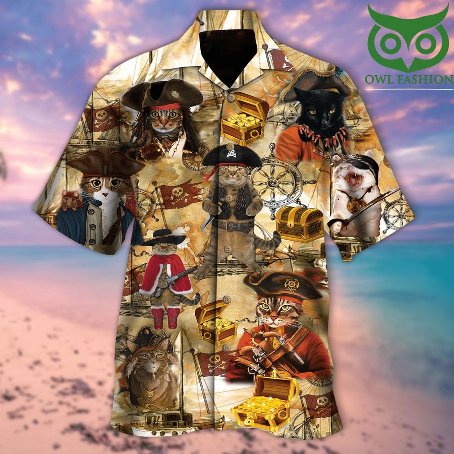 Would You Go For A Treasure Hunting Cat Hawaiian Shirt