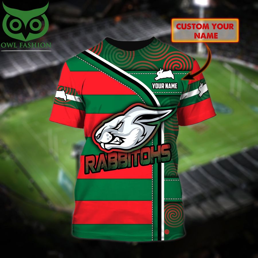 Australia NRL South Sydney Rabbitohs Custom Name 3D Tshirt