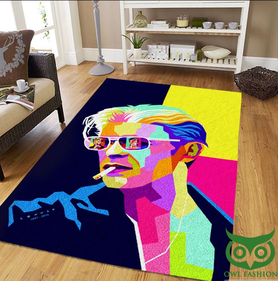 The Chameleon of Rock David Bowie Artist Colorful Carpet Rug