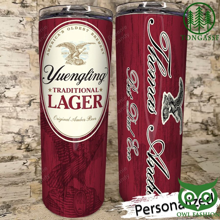 Personalized Yuengling Amber Beer Oldest Brewery Traditional Skinny Tumbler