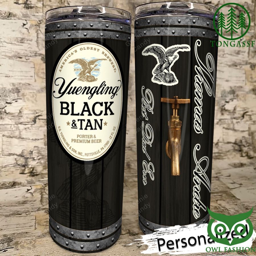 Personalized Yuengling Oldest Brewery Black Skinny Tumbler