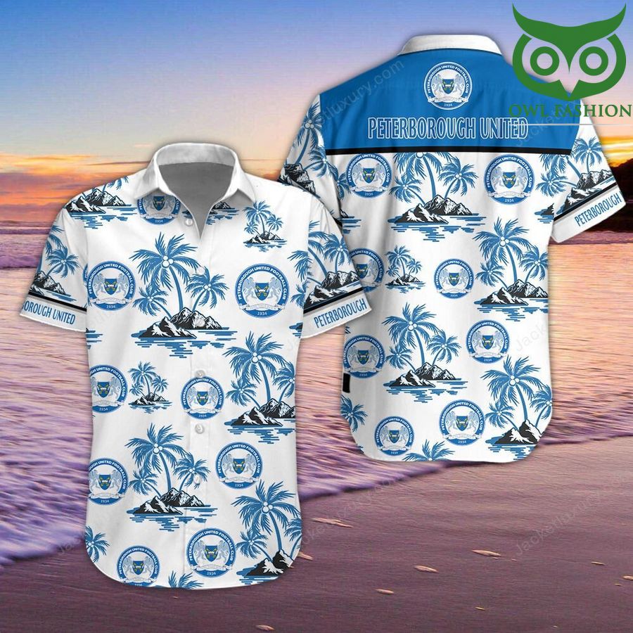 EFL Championship Peterborough United F.C Hawaiian Shirt Summer Shirt 