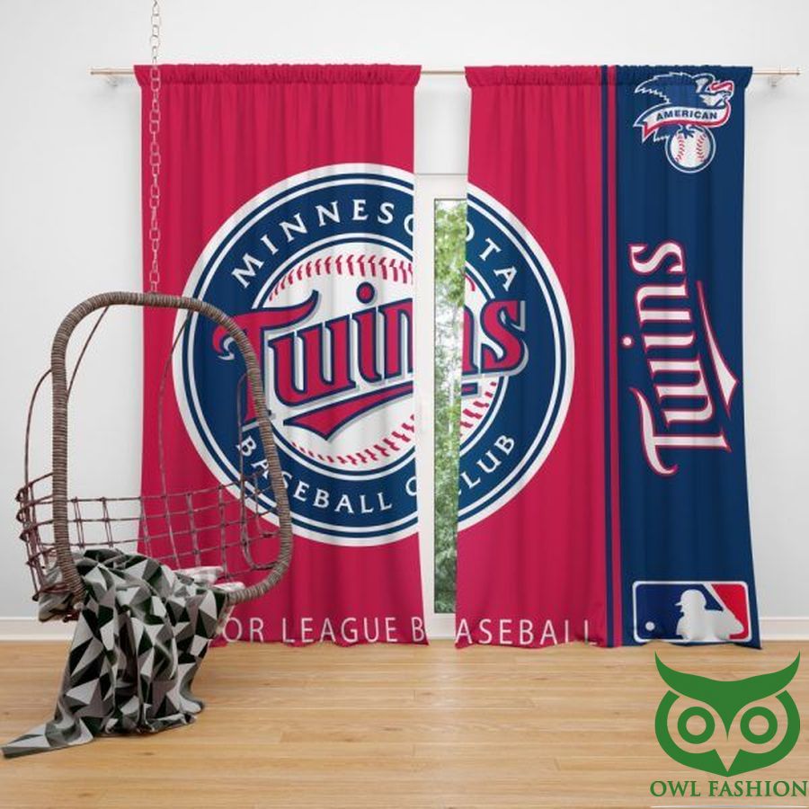 MLB Minnesota Twins Team Logo Baseball American League Window Curtain