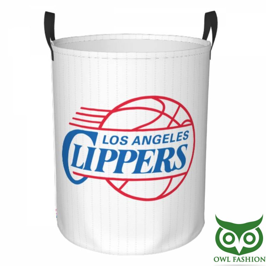 NBA LA Clippers Circular Hamper White Laundry Basket