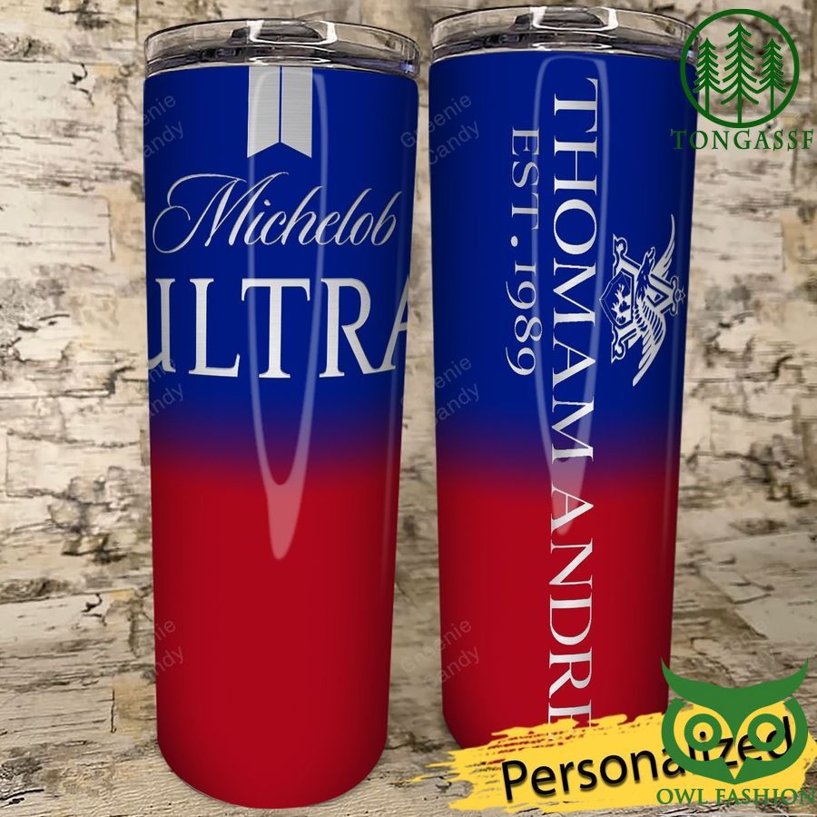 Personalized Michelob Ultra Stainless Steel Skinny Tumbler