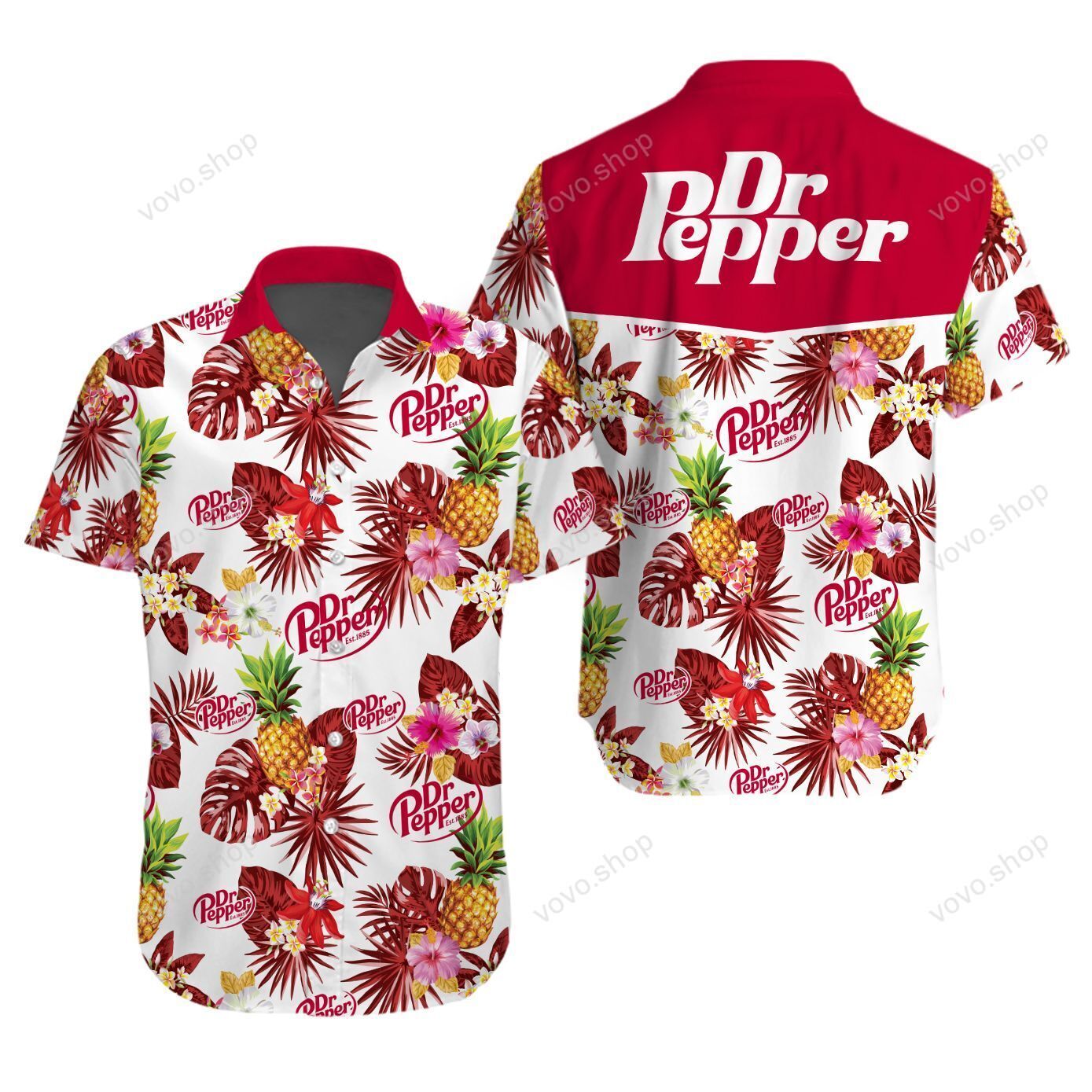 Dr Pepper Hawaiian Shirt And Shorts
