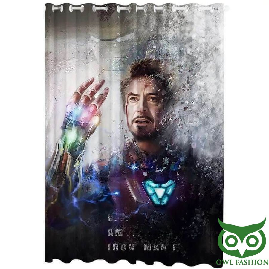 Avengers Endgame Tony Stark 3D Printed Window Curtain