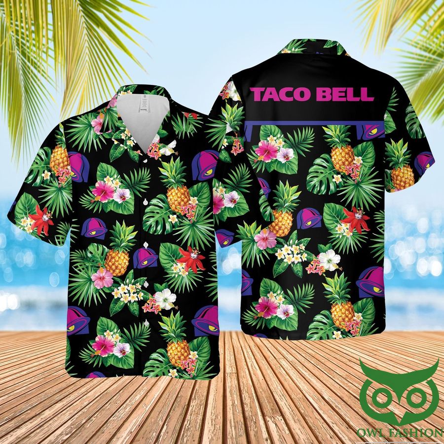 Taco Bell Green Leaf Summer Hawaiian Shirt