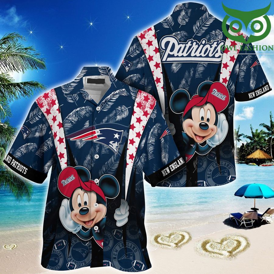 New England Patriots Mickey Hawaiian Shirt - Owl Fashion Shop