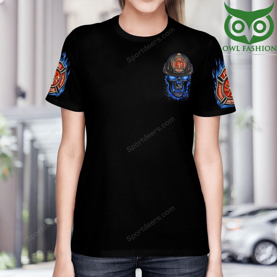 Courage fire honor rescue skull real heroes 3D T-Shirt