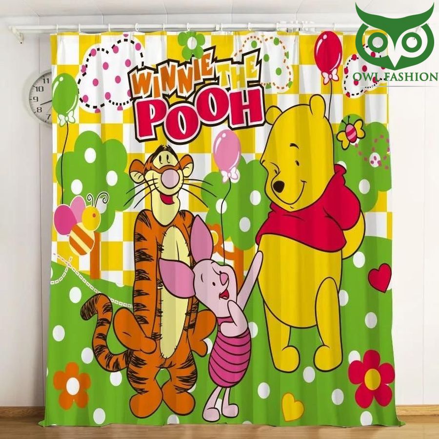 Colorful Winnie The Pooh 3d Printed Window shower curtains waterproof decoration rooom