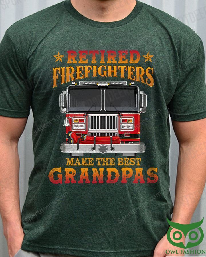 FIREFIGHTER Retired Firefighter GRANDPA Gray 3D T-shirt