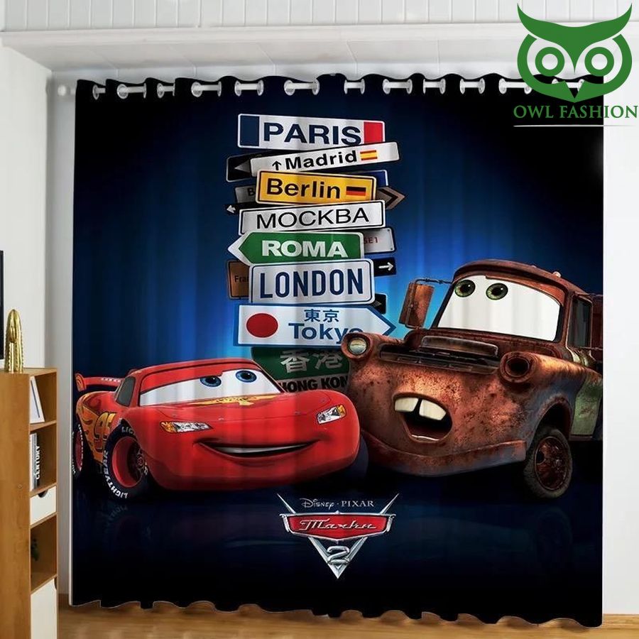 Movie Cars 3d Printed waterproof house and room decoration shower window curtains