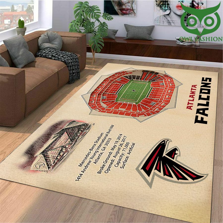 Fan Design Atlanta Falcons Stadium 3D View Area Rug