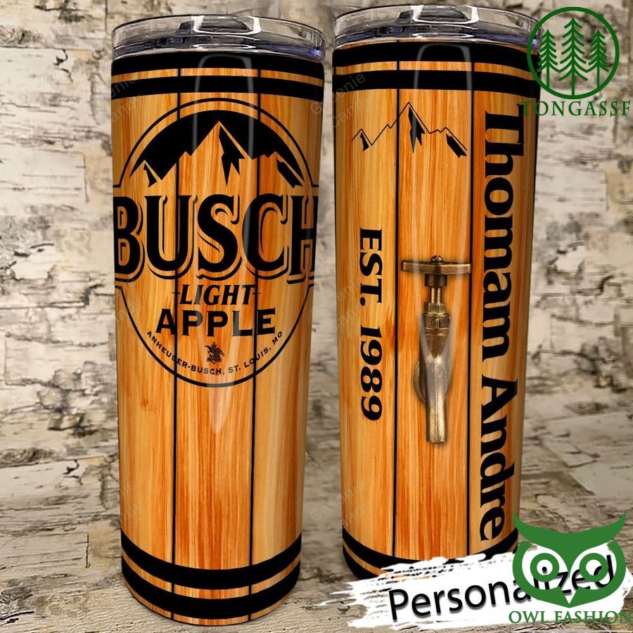 Personalized Busch Light Apple Skinny Tumbler