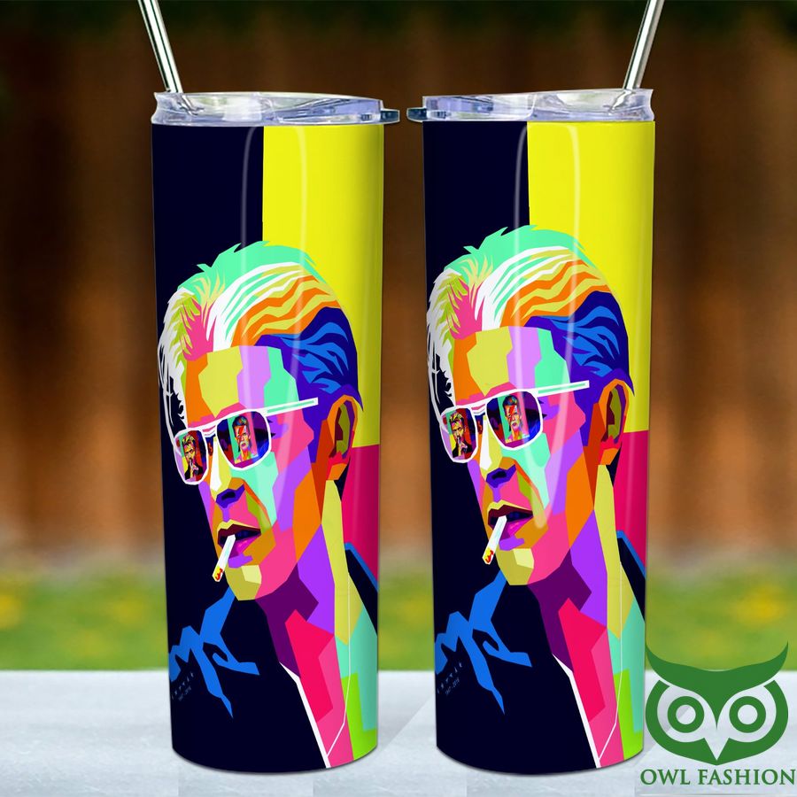 The Chameleon of Rock David Bowie Colorful Skinny Tumbler 