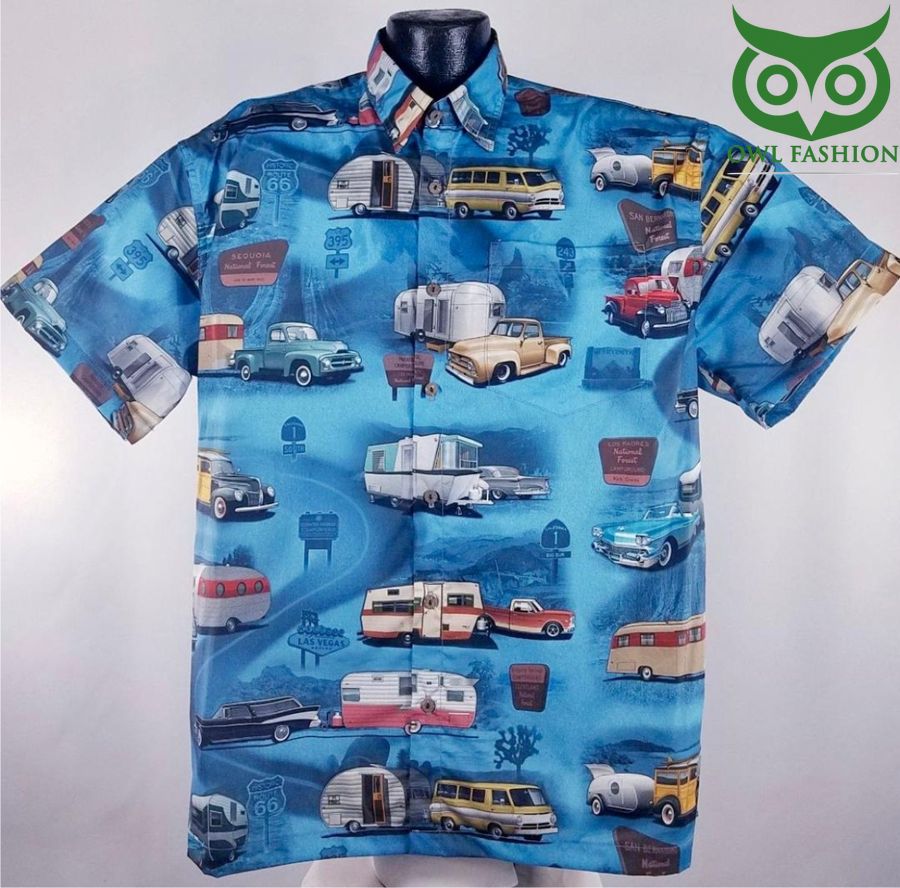 Vintage Travel Trailers Hawaiian Shirt