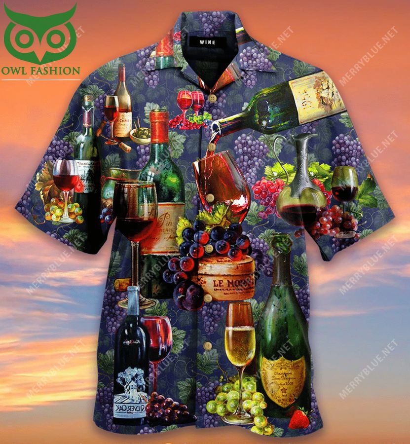 Life Is Better With A Glass Of Wine Hawaiian Shirt