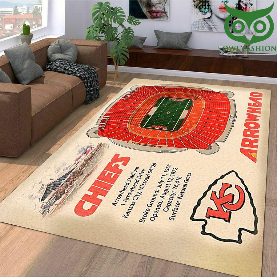 397 Fan Design Kansas City Chiefs Stadium 3D View Area Rug