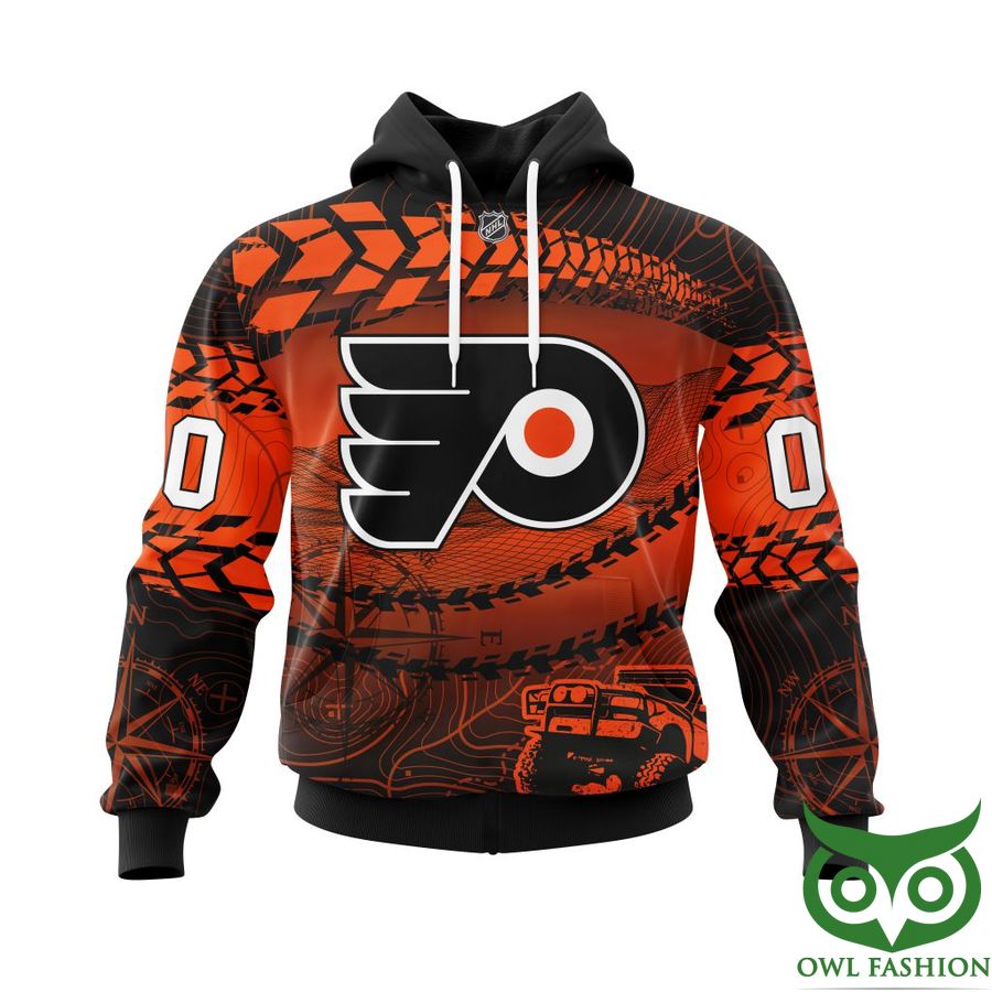 182 Custom Name Number Philadelphia Flyers NHL Off Road Style 3D Shirt