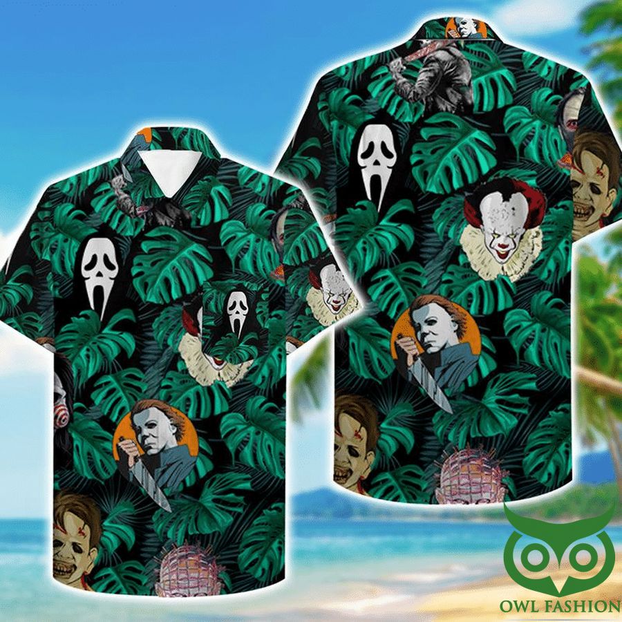 40 Horror Movies Killer Characters Leaf Hawaiian Shirt