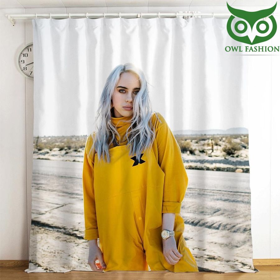 Billie Eilish With Yellow Skirt 3d Printed Window shower curtains waterproof decoration rooom