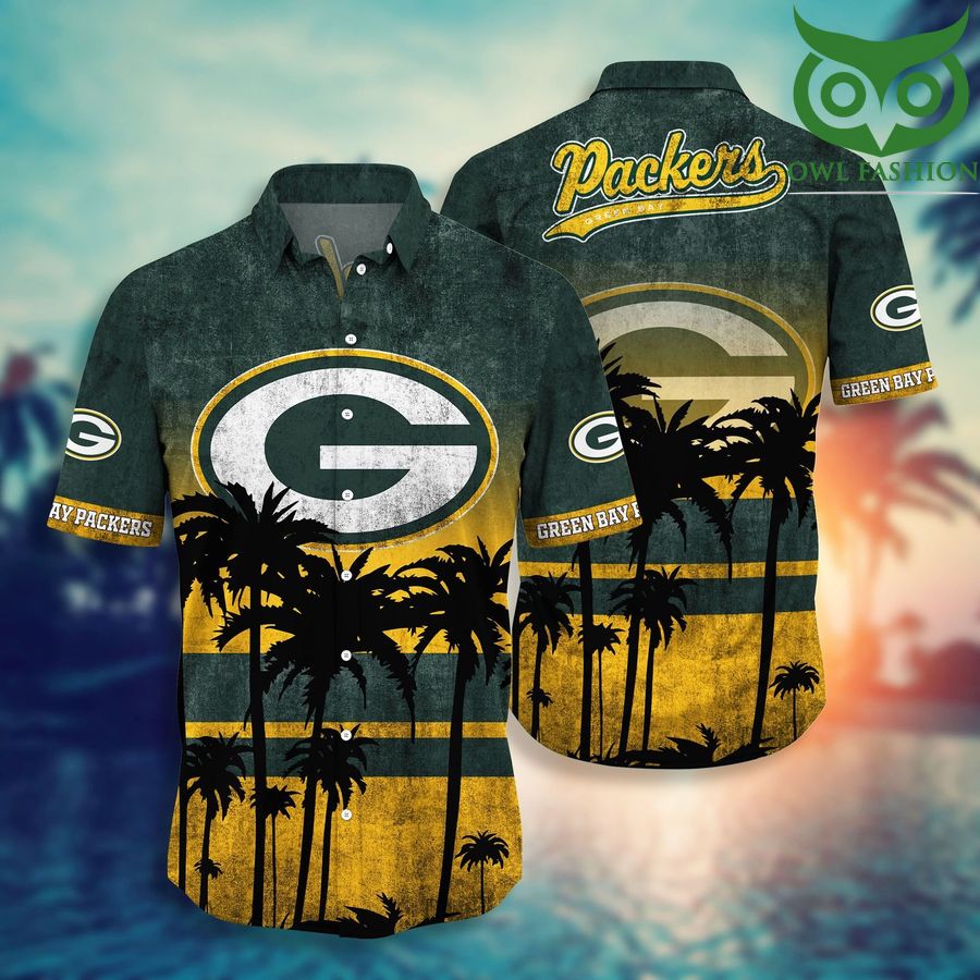 Green Bay Packers NFL Palm trees Hawaii Shirt Short Style 