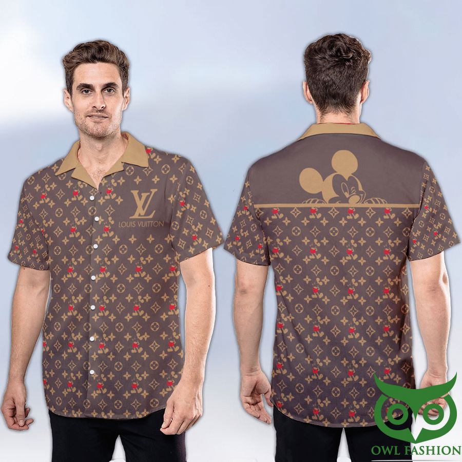 Mickey Mouse Louis Vuitton Monogram Hawaiian Shirt
