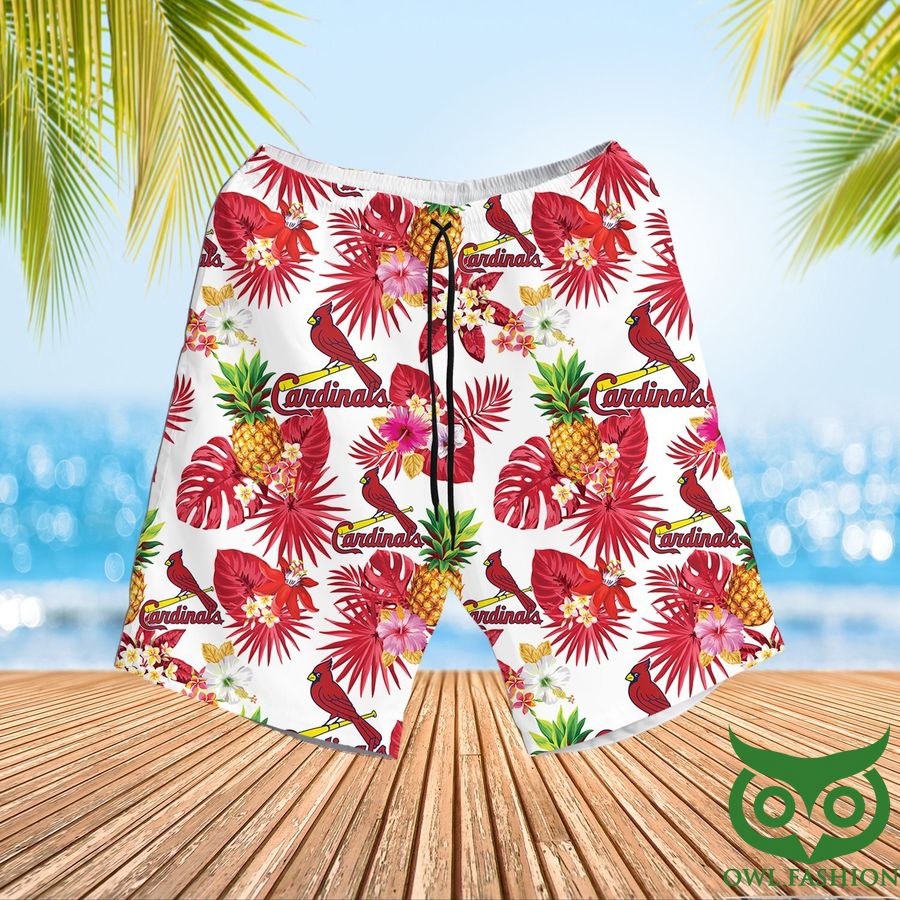 St. Louis Cardinals Red and White Hawaiian Short 