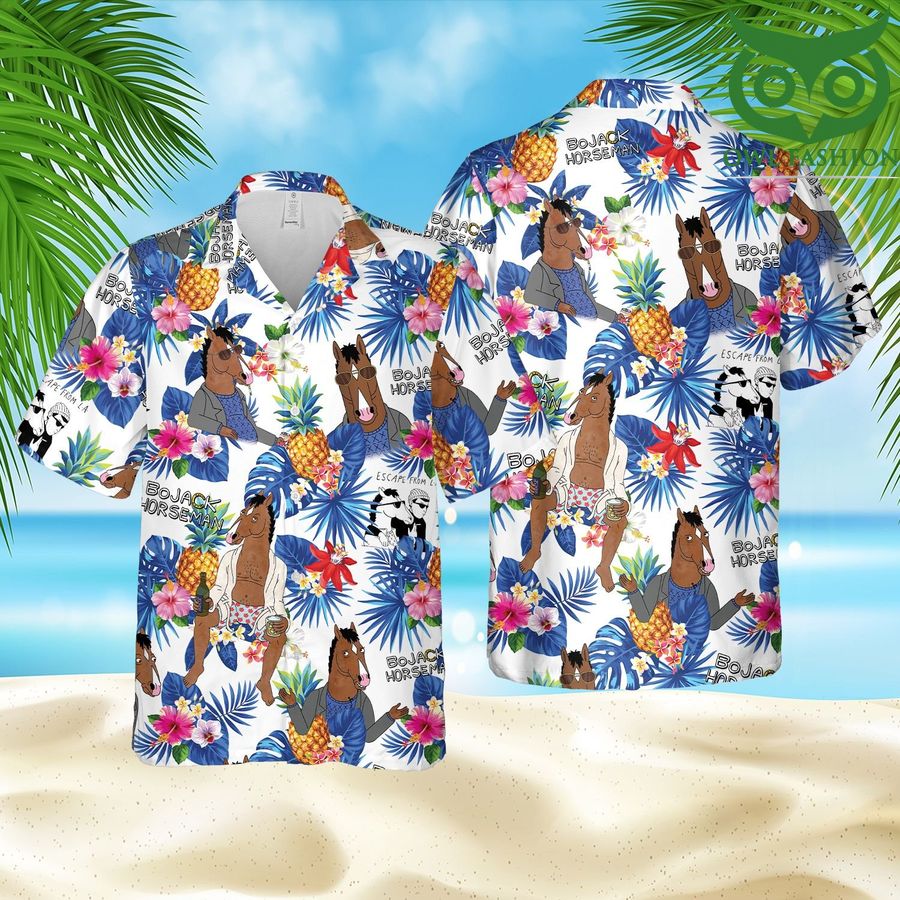 Boja Horse films Hawaii Beach Hawaiian Shirt 