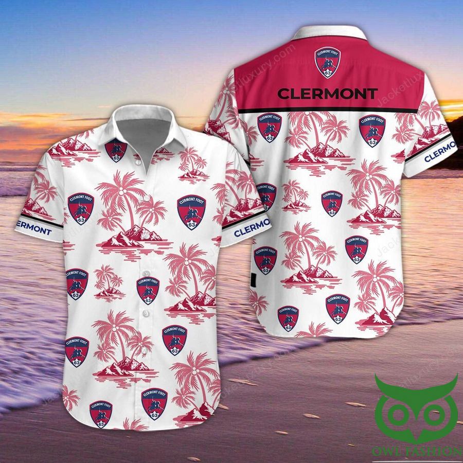 Clermont Foot Auvergne 63 Short-Sleeve Hawaiian Shirt